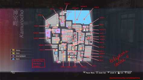 yakuza 0 interactive map.